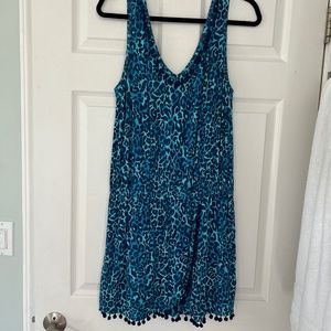 Blue/green cheetah romper
